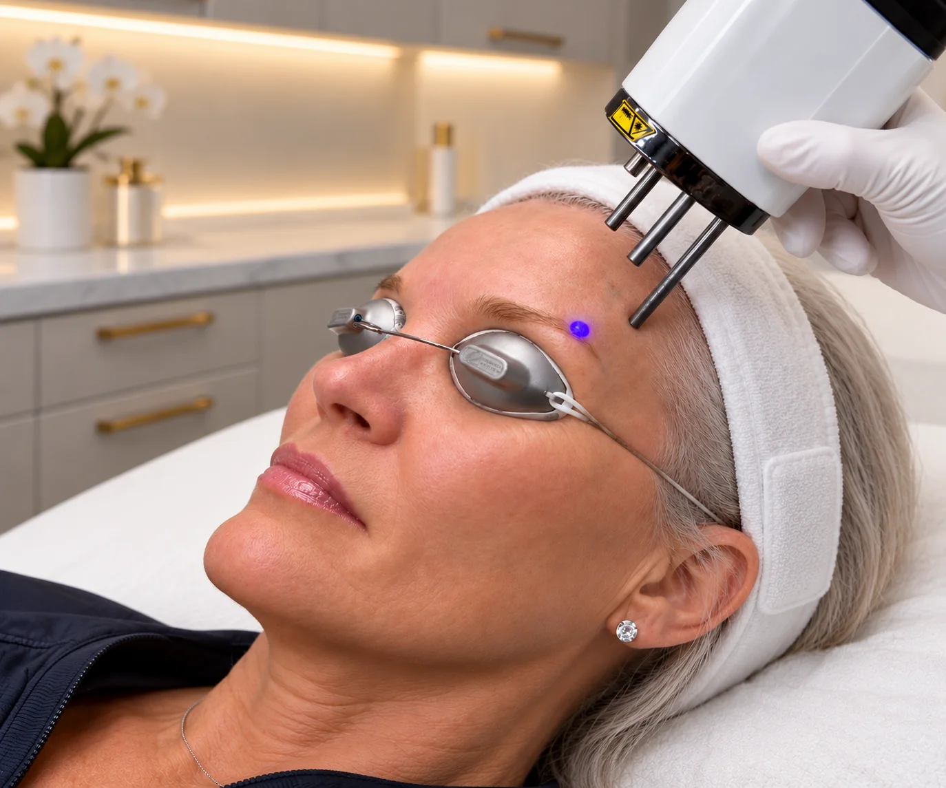 Laser treatment with a CUTERA handpiece at LustreLook